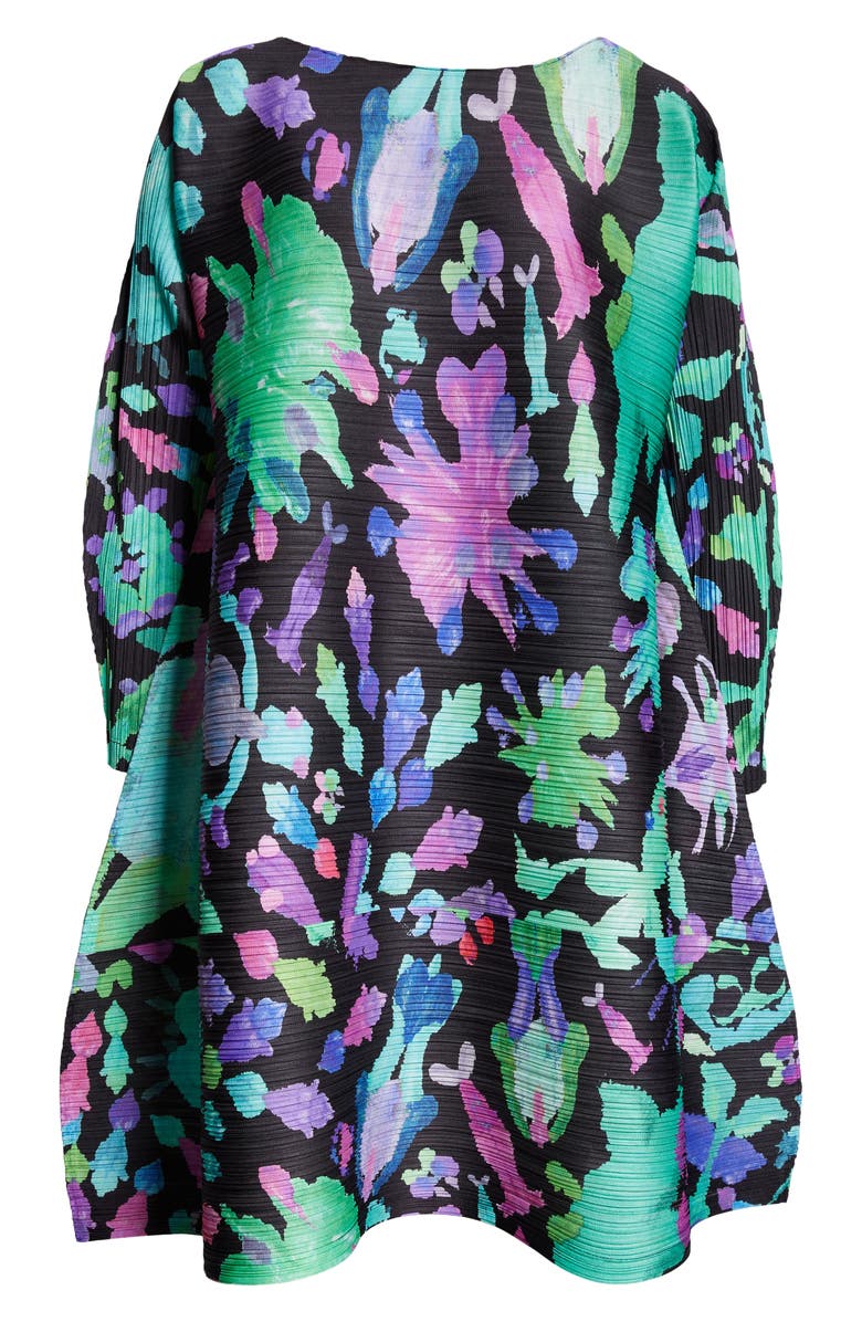 Pleats Please Issey Miyake Dance with New Friends Pleated A-Line Dress, Alternate, color, 