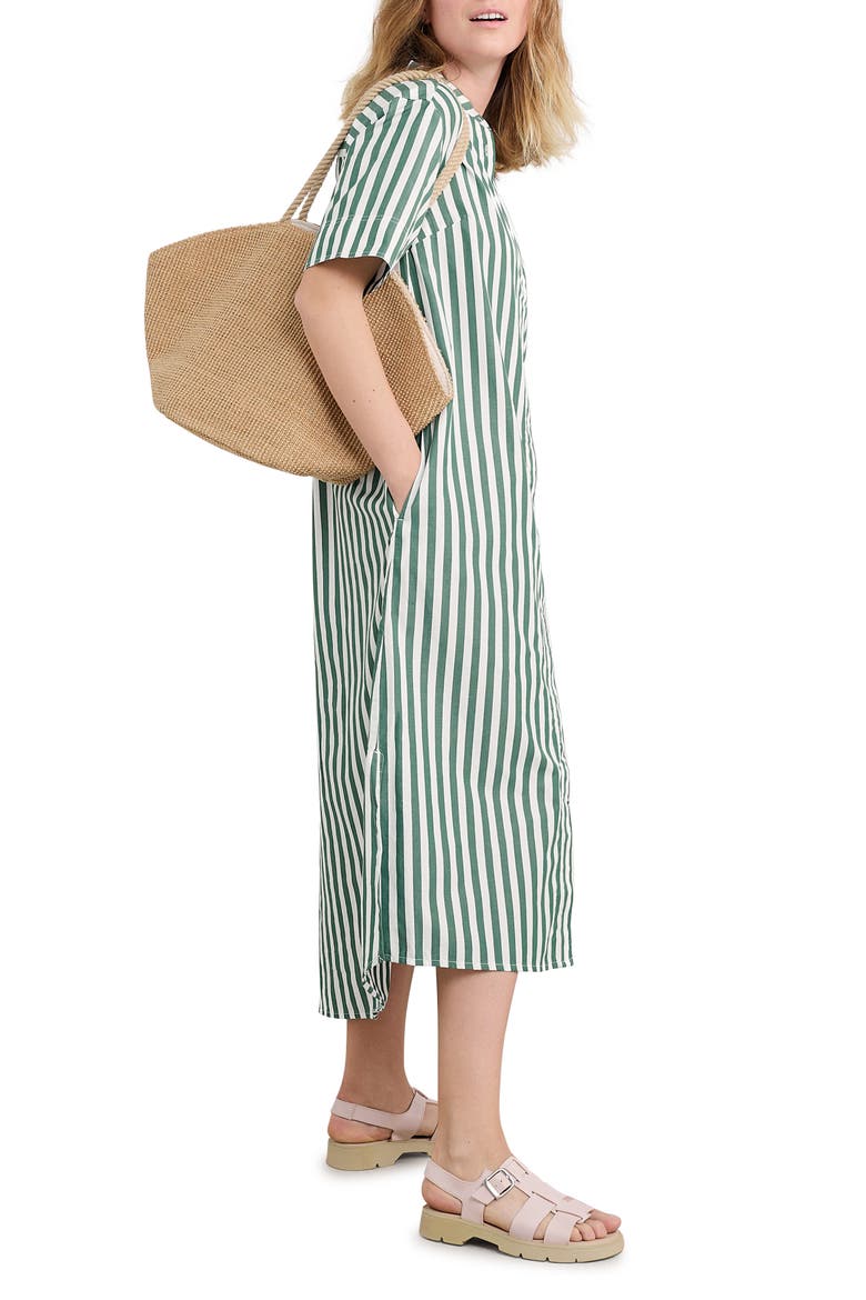 Harbour Movement Organic Cotton Shirtdress, Alternate, color, MINI SCALLION DARK FORAGE