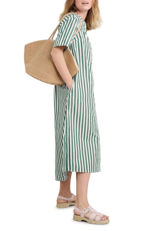 Seasalt Cornwall Harbour Movement Organic Cotton Shirtdress In Mini Scallion Dark Forage
