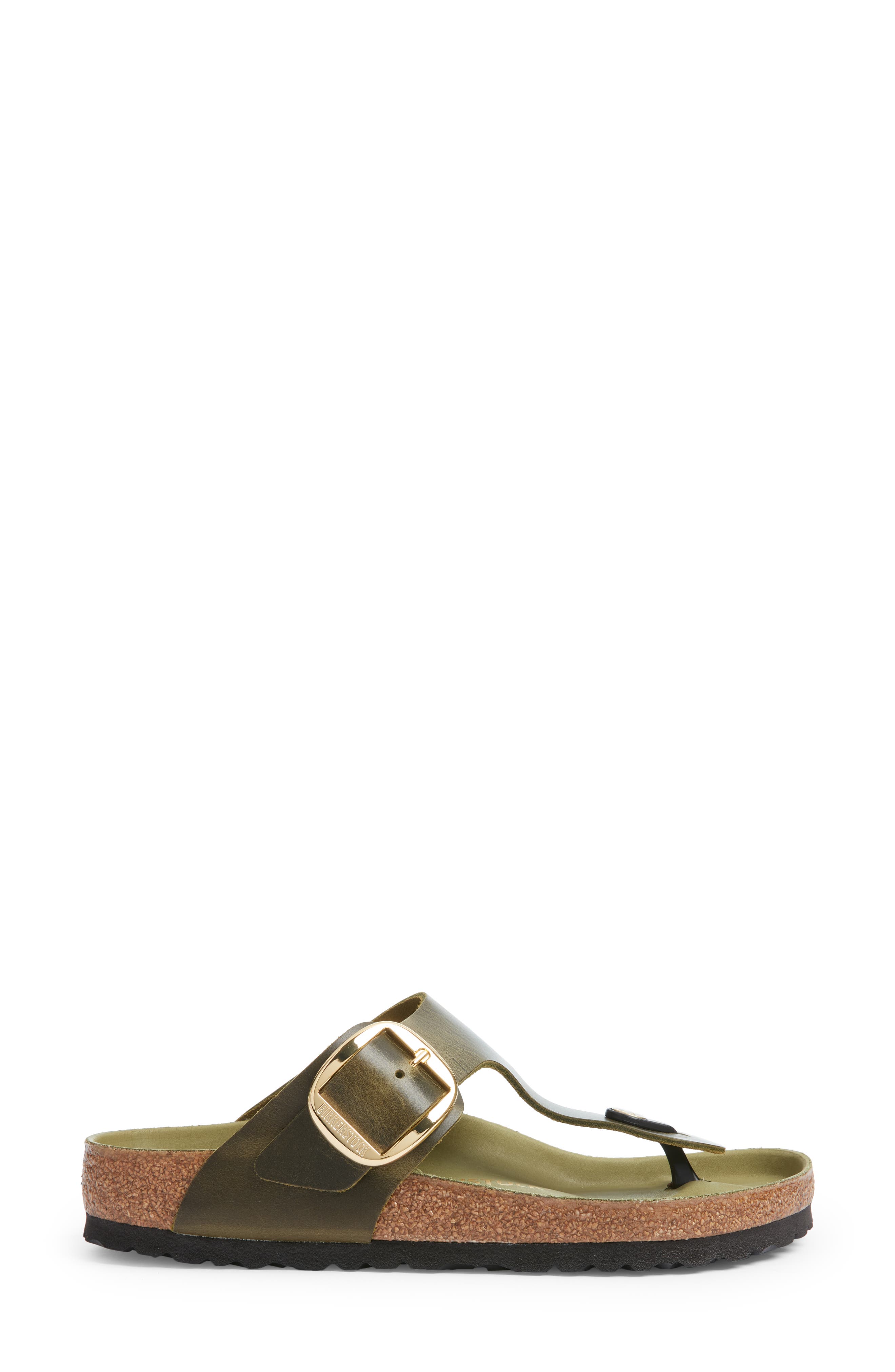 Birkenstock Gizeh Big Buckle Slide Sandal, Alternate, color, Green