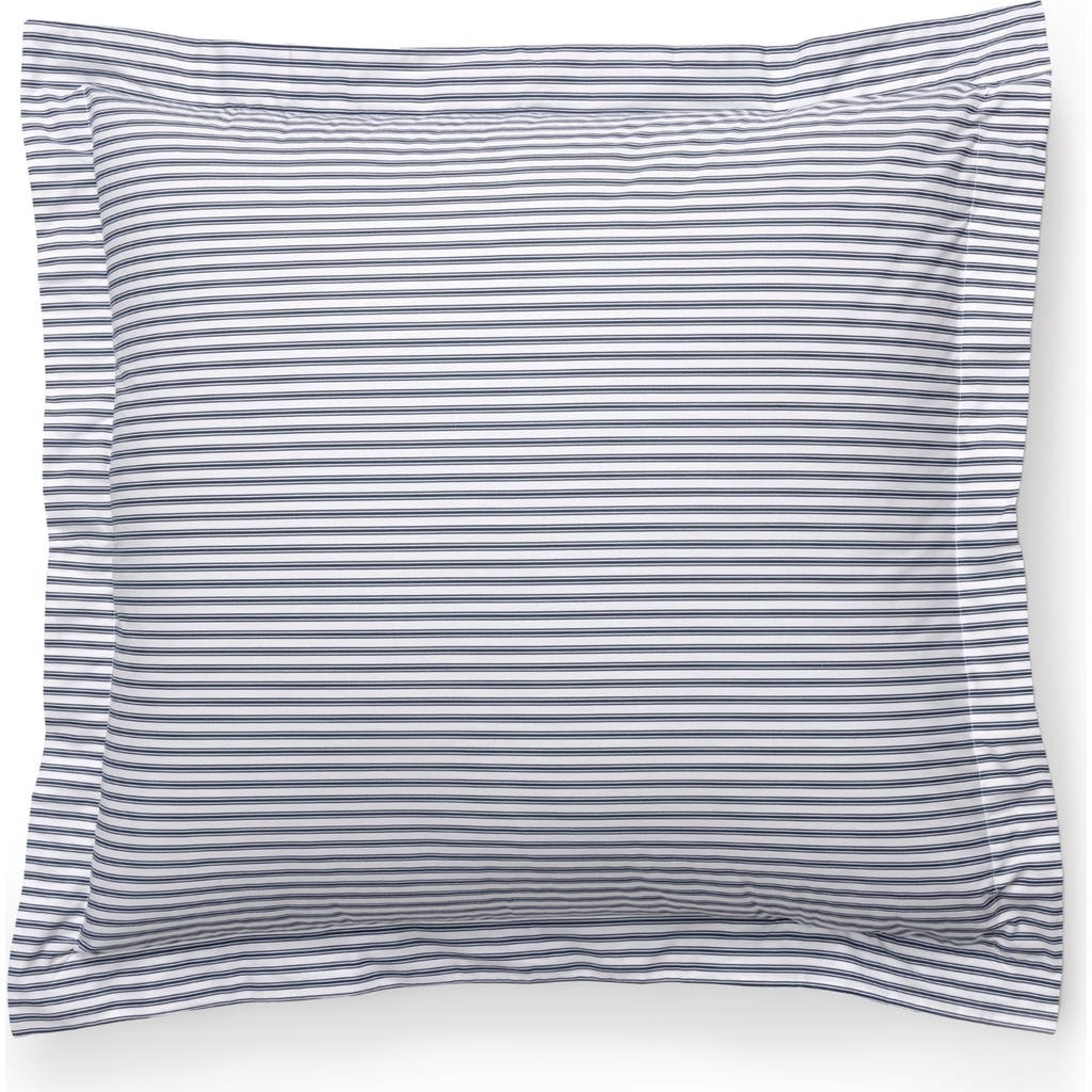 Petite Plume French Ticking Euro Sham In Blue