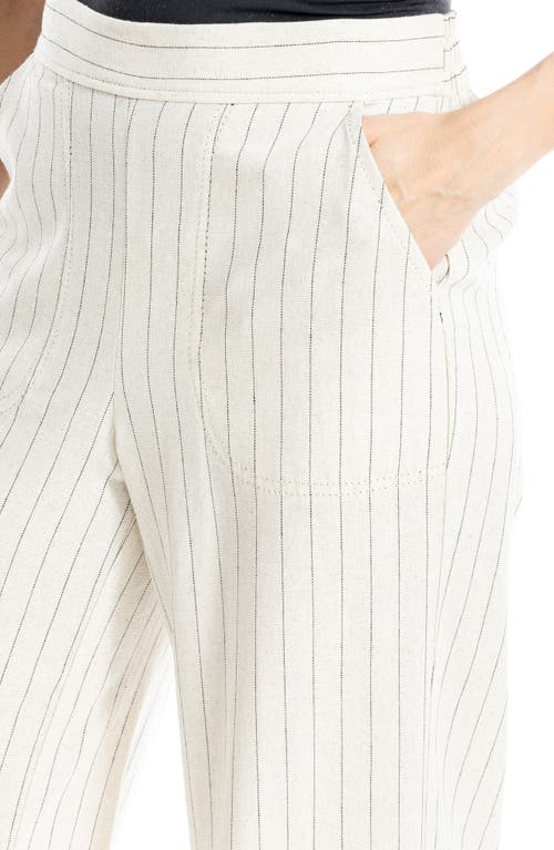 Max Studio Stripe Linen & Cotton Wide Leg Pants In Multi