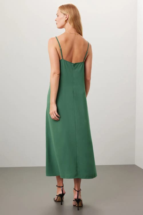 Emilia George Victoria Slip Dress In Green