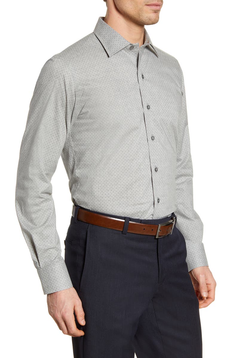 David Donahue Trim Fit Dress Shirt, Alternate, color, 