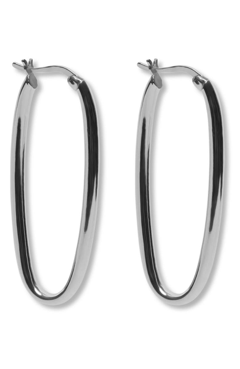 Argento Vivo Sterling Silver Sterling Silver Oval Hoop Earrings, Main, color,