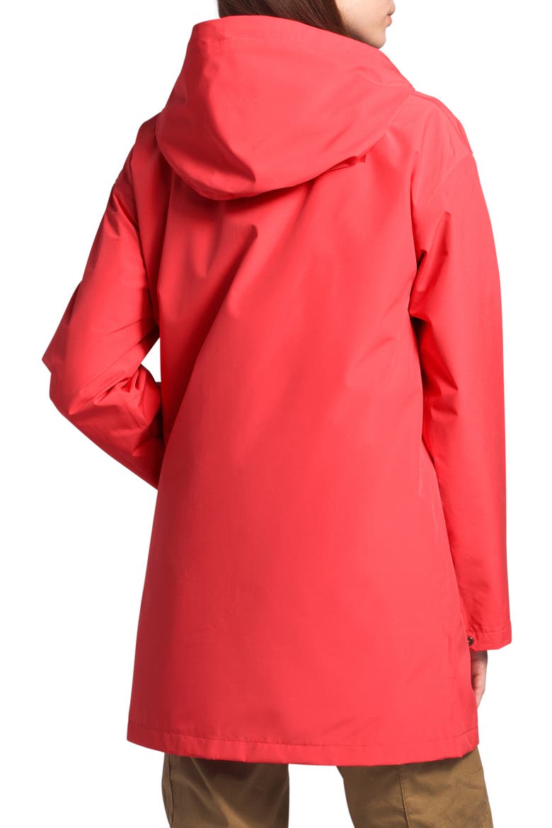 Woodmont Waterproof Hooded Rain Jacket, Alternate, color, CAYENNE RED