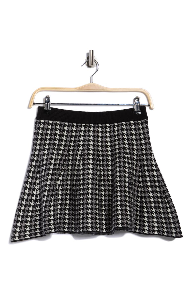 Hannah Miniskirt, Alternate, color, BLACK/ COZY HEATHER/ EGRET