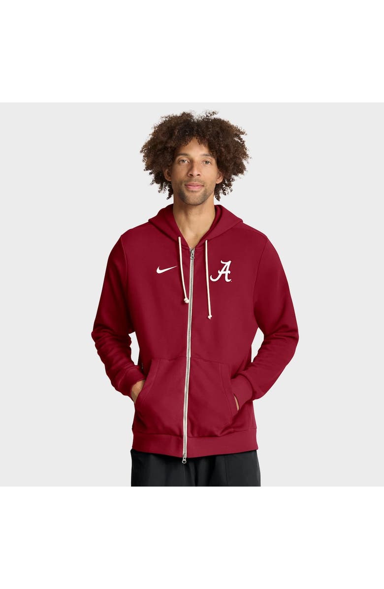Nike Men's Nike Crimson Alabama Crimson Tide 2025 Sideline Standard Issue Dri-FIT Full-Zip Hoodie, Alternate, color, Crimson