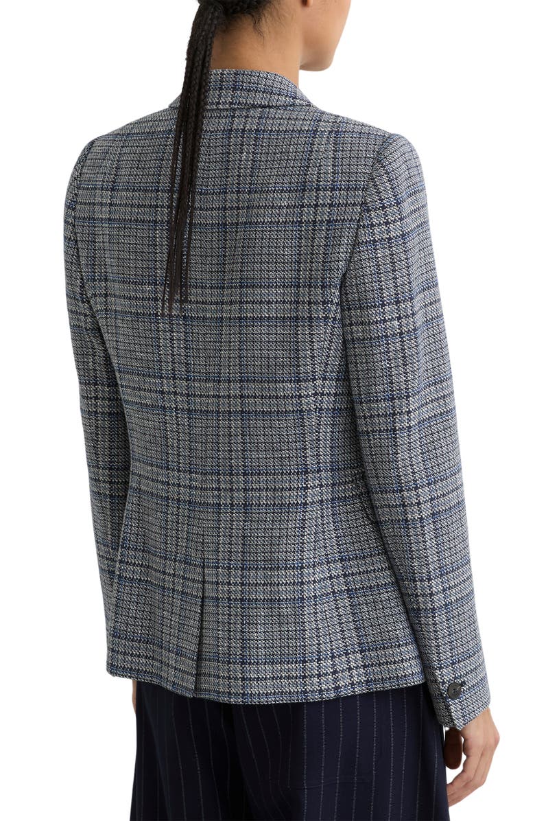 Reiss Larissa Plaid Double Breasted Jacket, Alternate, color, Navy Check