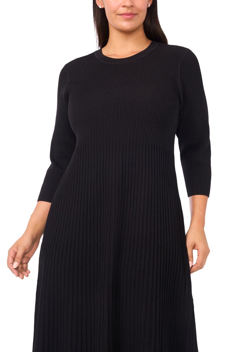 Halogen<sup>®</sup> Rib Fit & Flare Sweater Dress, Alternate, color, 