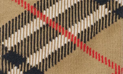 Burberry Jacquard Check Cotton Blend Crew Socks In Neutral