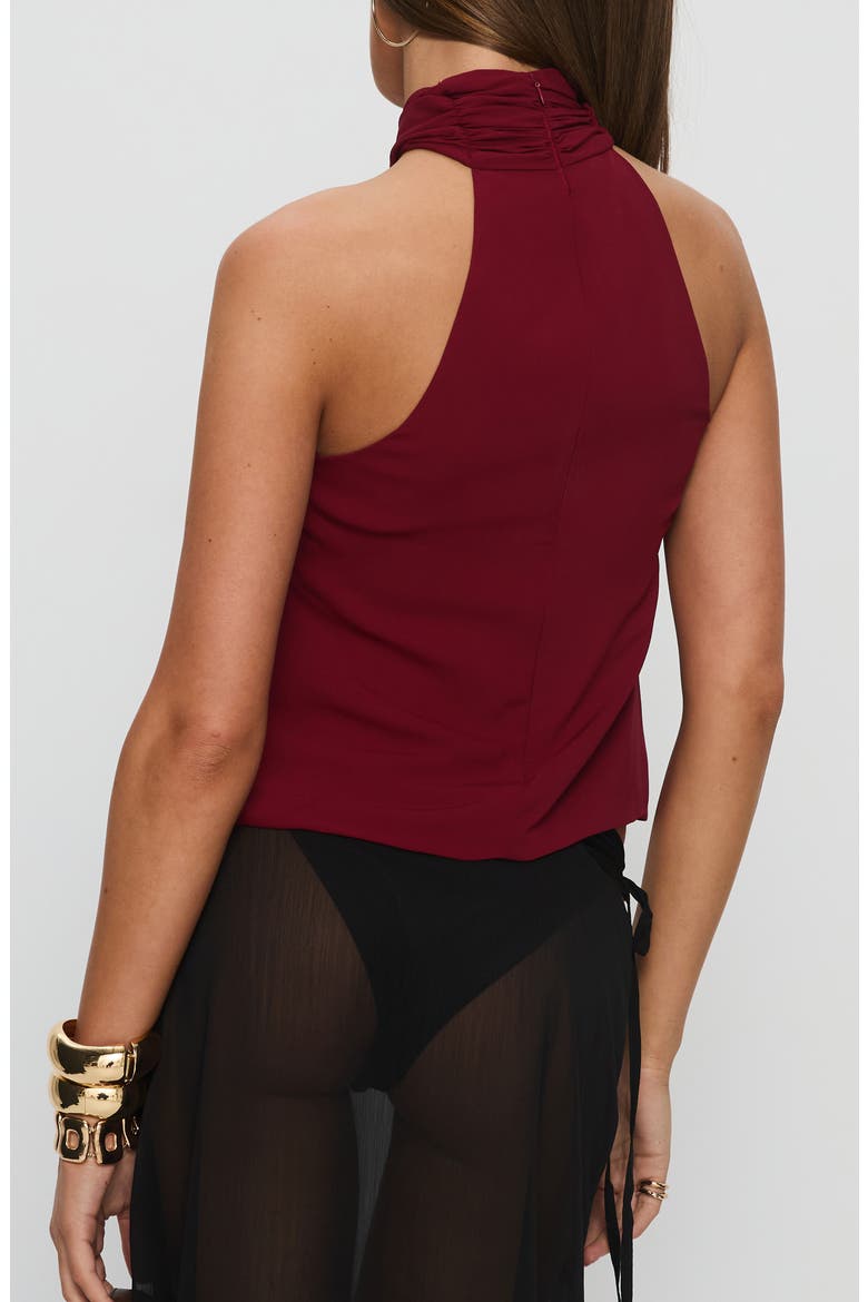 Adalynne Twist Neck Top, Alternate, color, RED