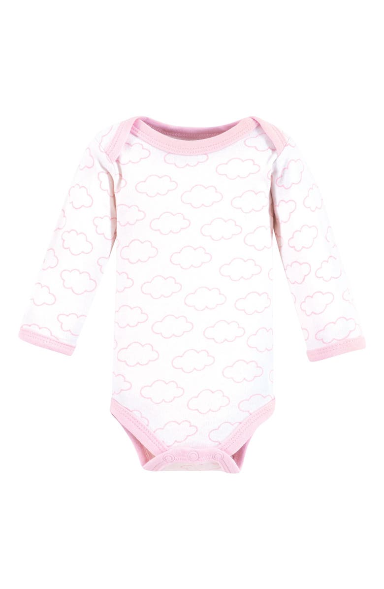 Luvable Friends Preemie Long Sleeve Bodysuits 3pk Foxy, Alternate, color, Girl Cloud