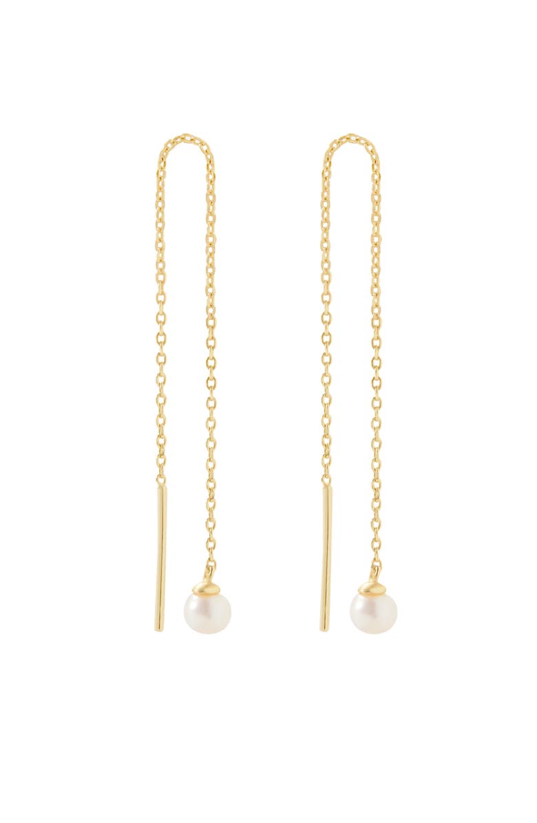 Ana Luisa Pearl Threader Earrings - Abrielle, Main, color,