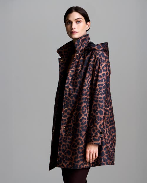 Jane Post Iconic Princess Rain Slicker In Leopard