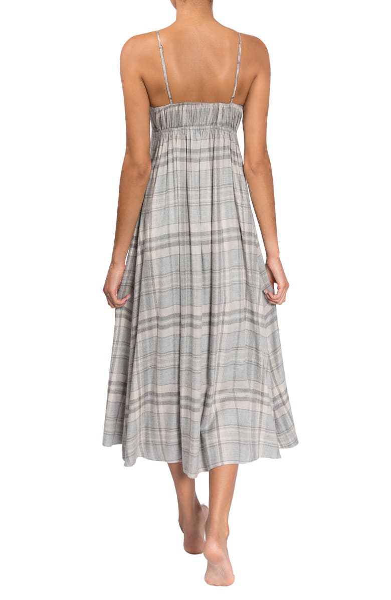 Everyday Ritual Empire Nightgown, Alternate, color, Grey W/ Gold Lurex