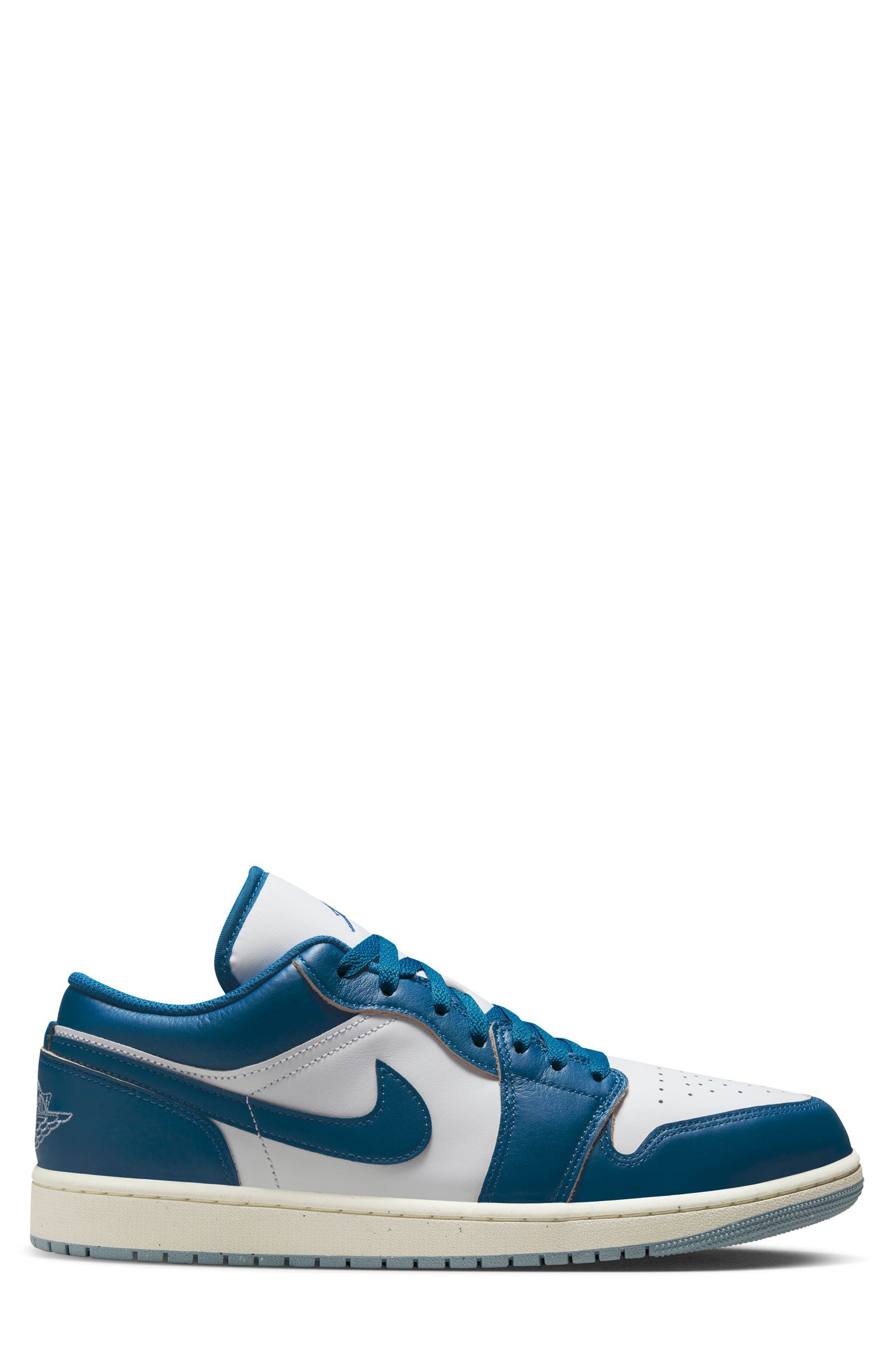 Air Jordan 1 Low SE Sneaker, Alternate, color, WHITE/ BLUE/ BLUE GREY/ SAIL