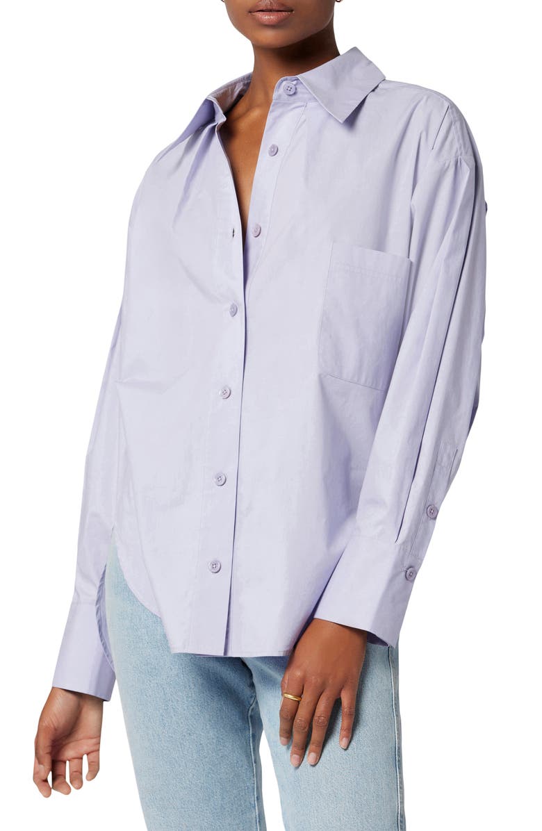 Equipment Sergine Pleat Sleeve Button-Up Shirt, Main, color, Languid Lavender