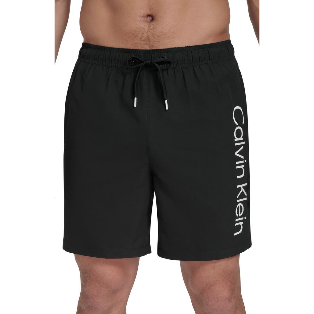 Calvin Klein Core Volley Swim Trunks In Black