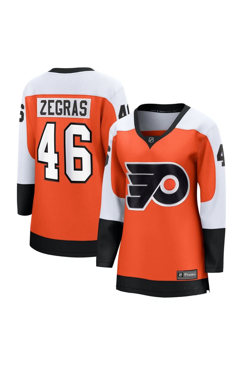 Women's Fanatics Trevor Zegras Orange Philadelphia Flyers Home Breakaway Jersey, Main, color, Orange