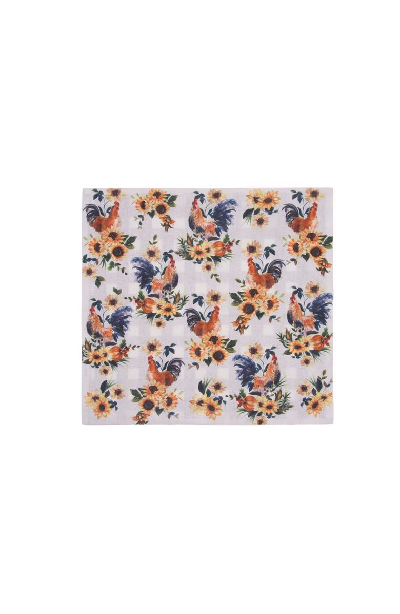 C&F Home Rooster Farmhouse Graphic Print Napkins Set of 6, Alternate, color, Green