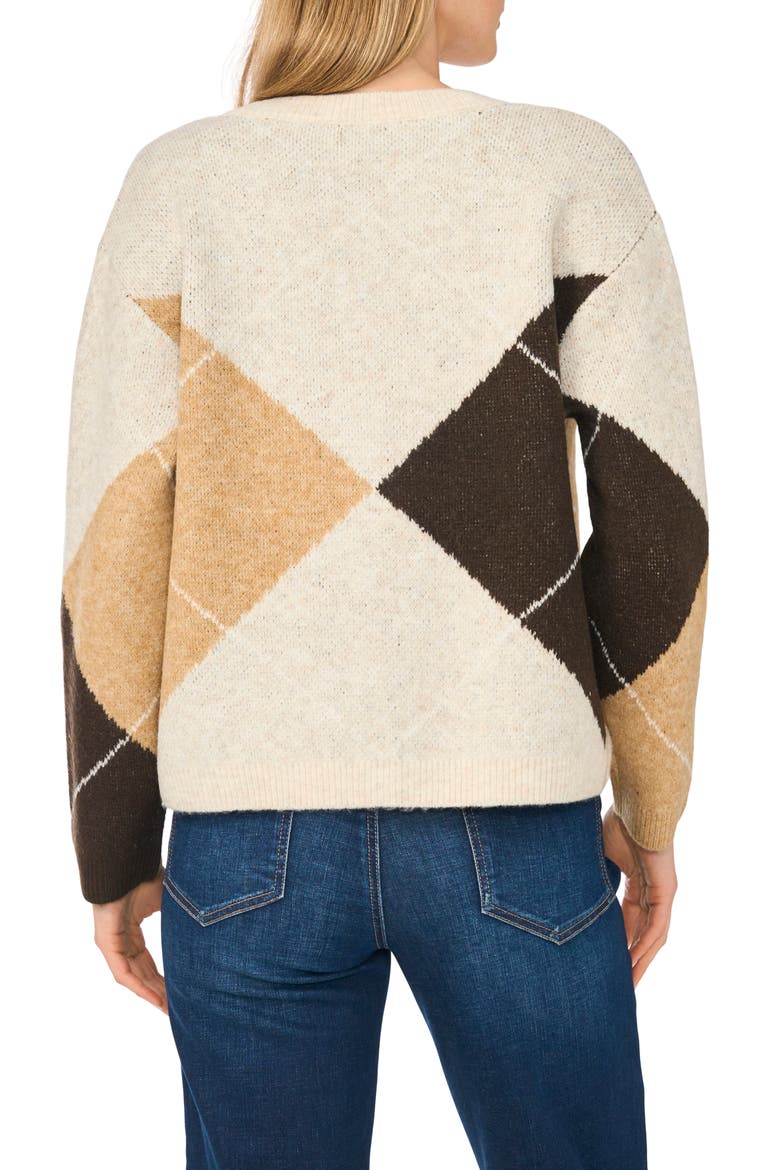 Argyle Cardigan, Alternate, color, MALTED