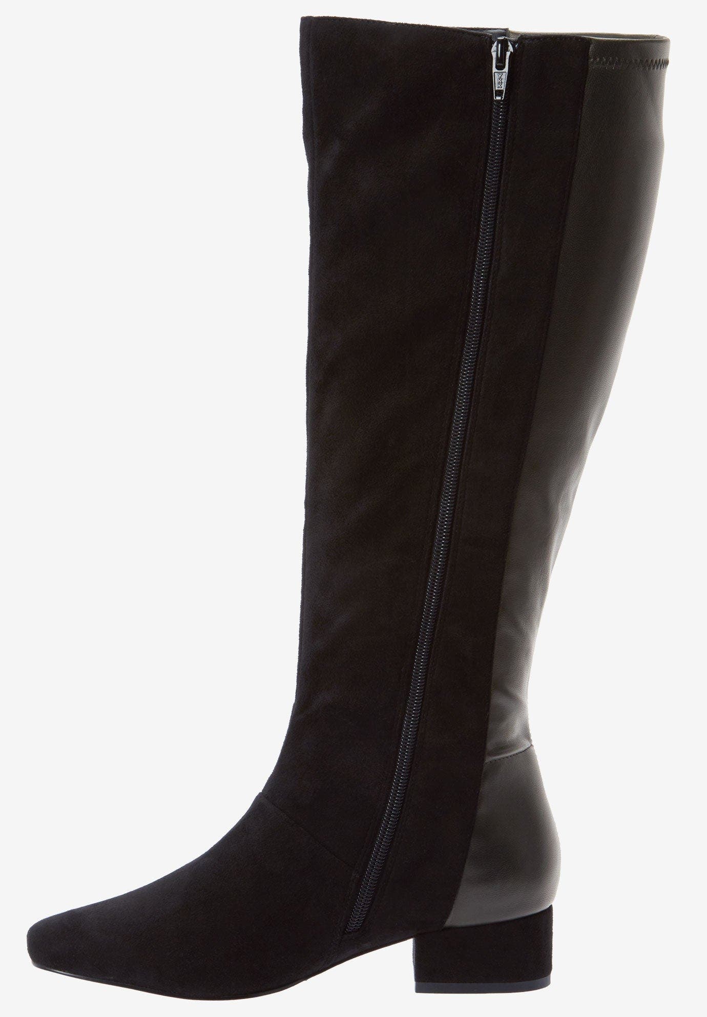 Comfortview The Ivana Tall Wide Calf Boot, Alternate, color, Black