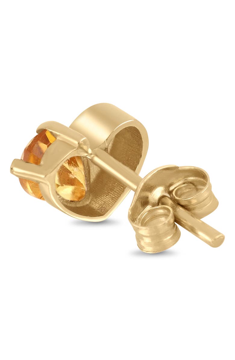 Bony Levy 14K Gold Citrine Heart Stud Earrings, Alternate, color, Citrine/ 14K Gold