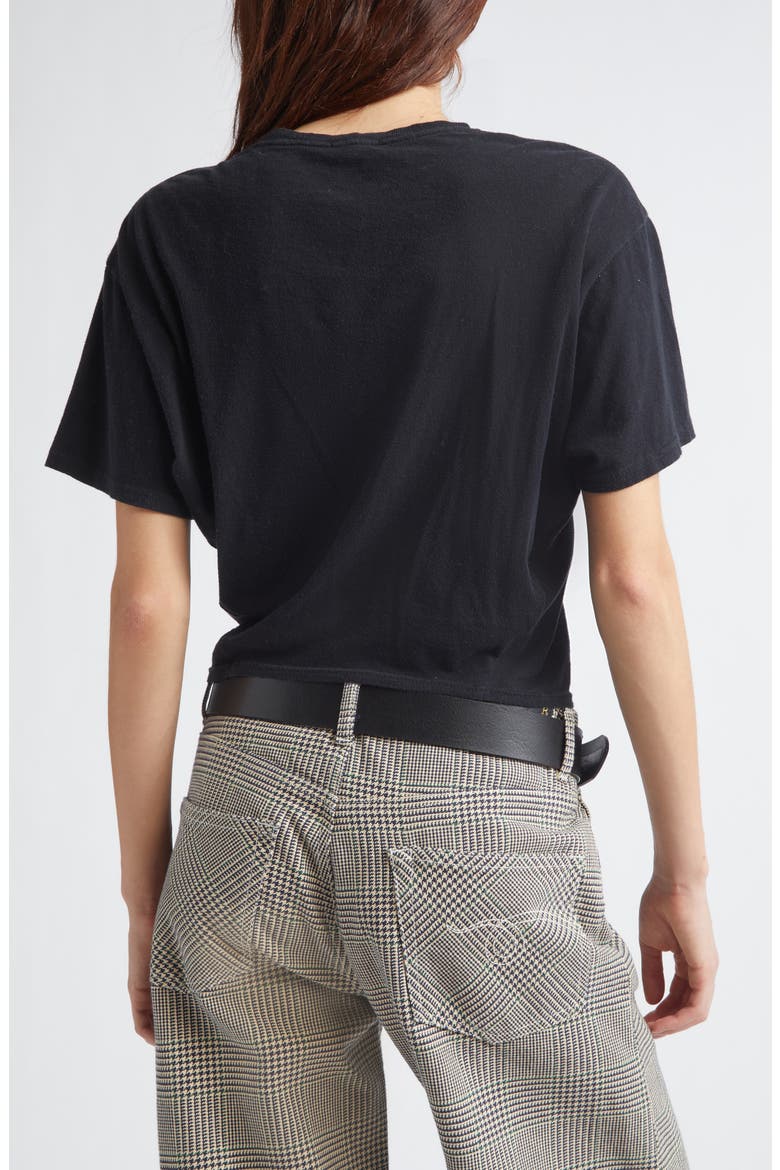 Tight Waist Cotton & Cashmere T-Shirt, Alternate, color, BLACK