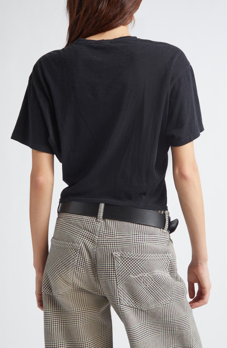 R13 Tight Waist Cotton & Cashmere T-Shirt, Alternate, color, Black