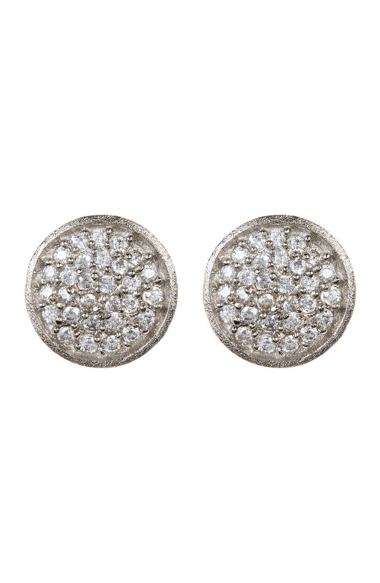 RIVKA FRIEDMAN Simulated Diamond Micro Pavé Round Post Earrings, Alternate, color, 