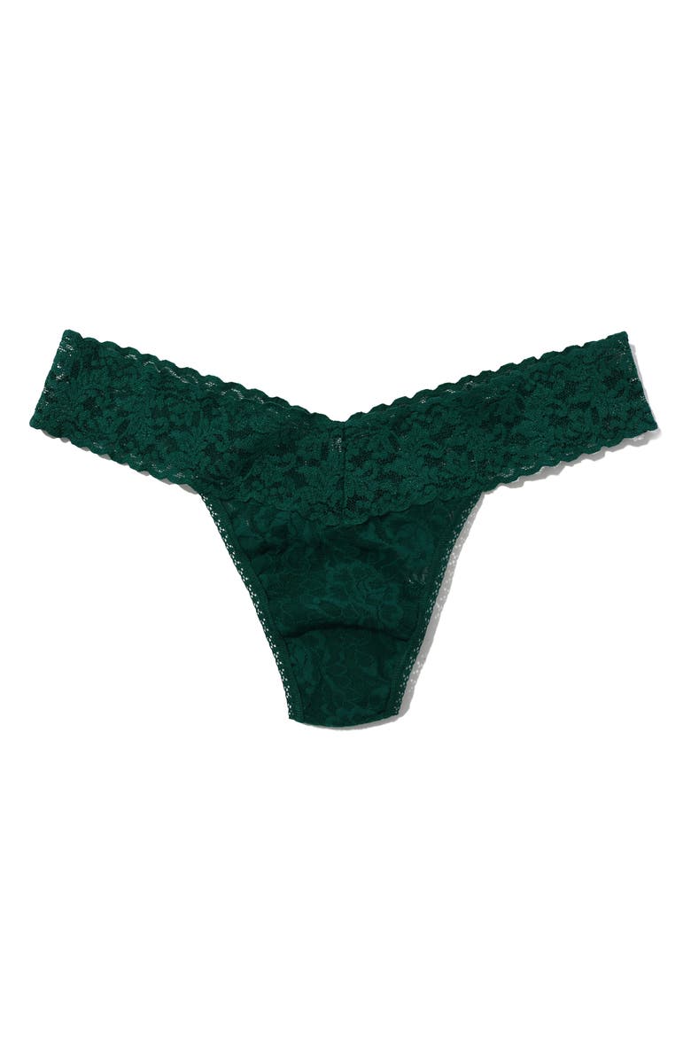 Hanky Panky Signature Lace Low Rise Thong, Alternate, color, Spruce Green