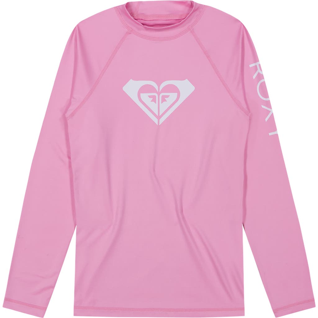 Roxy Kids' Whole Hearted Long Sleeve Rashguard In Lilac Chiffon
