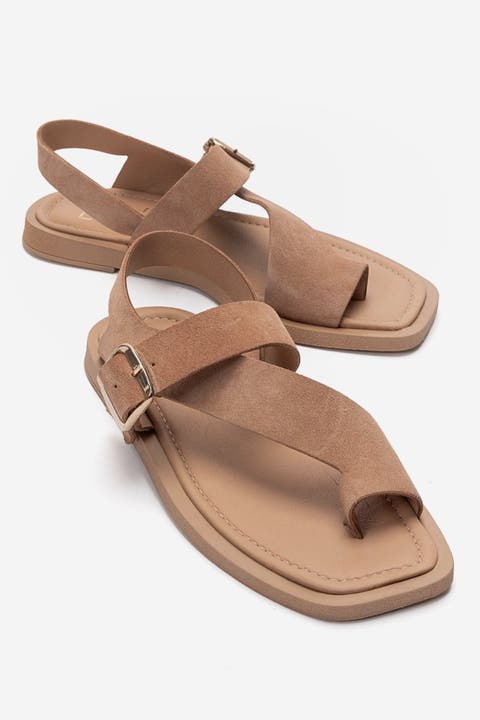 Curry Leather Slingback Sandal