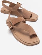 Forever & Always Shoes Curry Leather Slingback Sandal