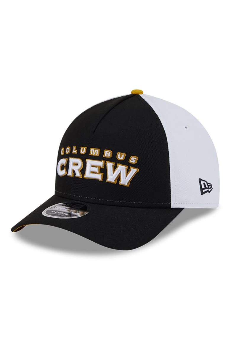 Men's New Era  Black/White Columbus Crew 2025 Jersey Hook 9FORTY M-Crown Adjustable Hat, Main, color, Black