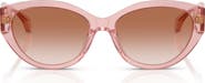 Versace 56mm Gradient Oval Sunglasses