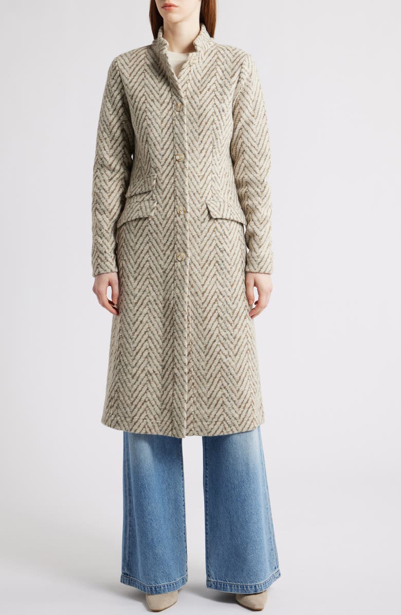 NIC+ZOE Cozy Bouclé Knit Topcoat, Main, color, Neutral Multi