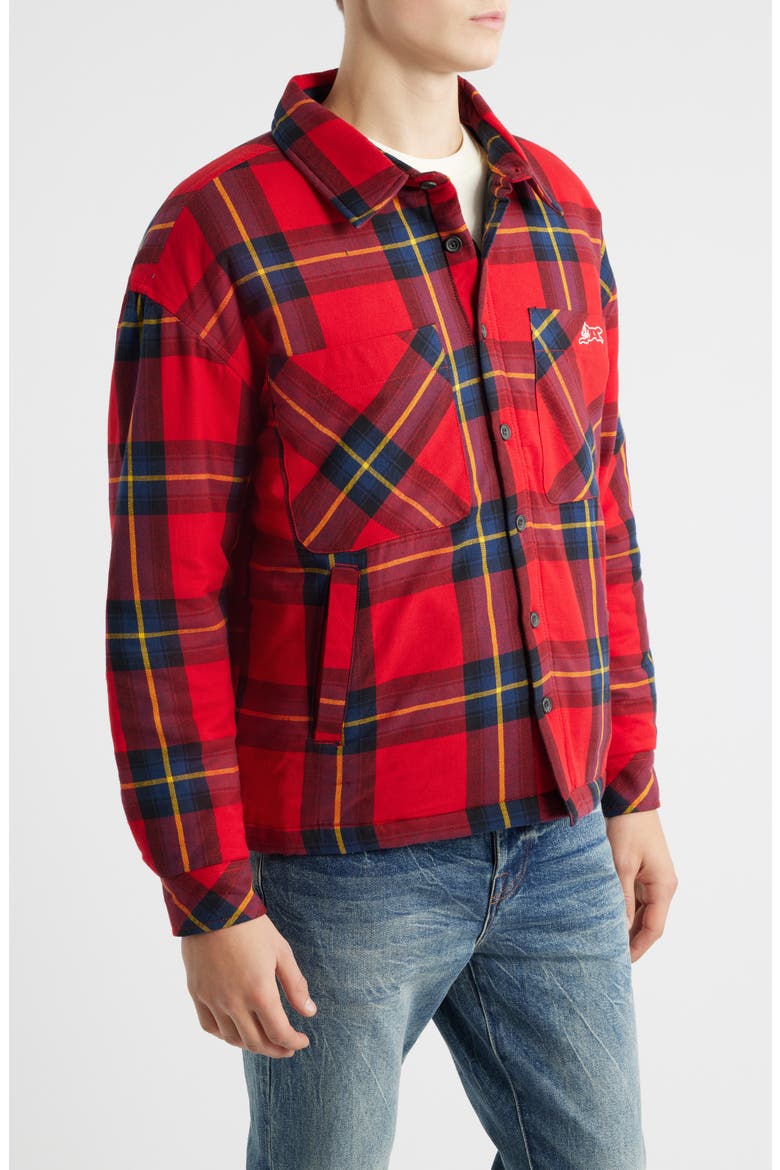 Buffalo Shacket, Alternate, color, GOJI BERRY