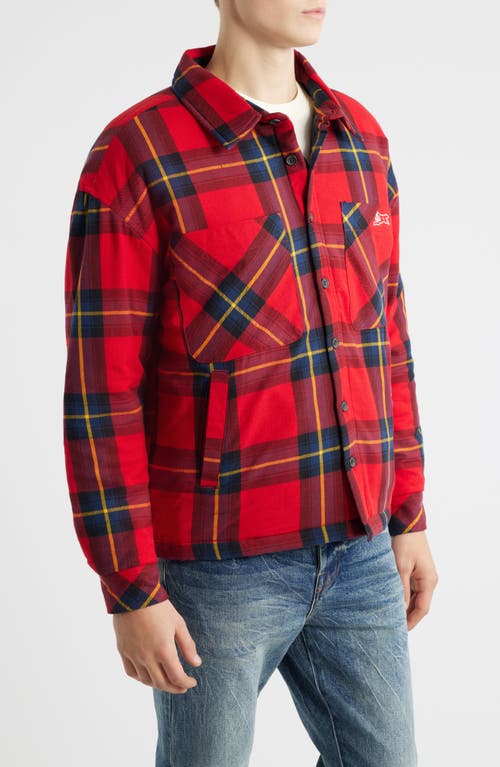 Icecream Buffalo Shacket In Red