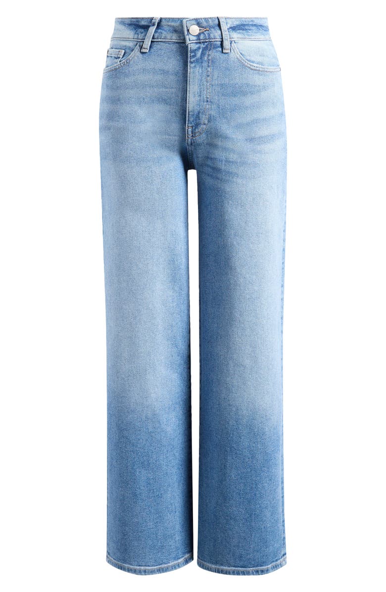 WARP+WEFT NCE High Waist Wide Leg Jeans, Alternate, color, White Stripes