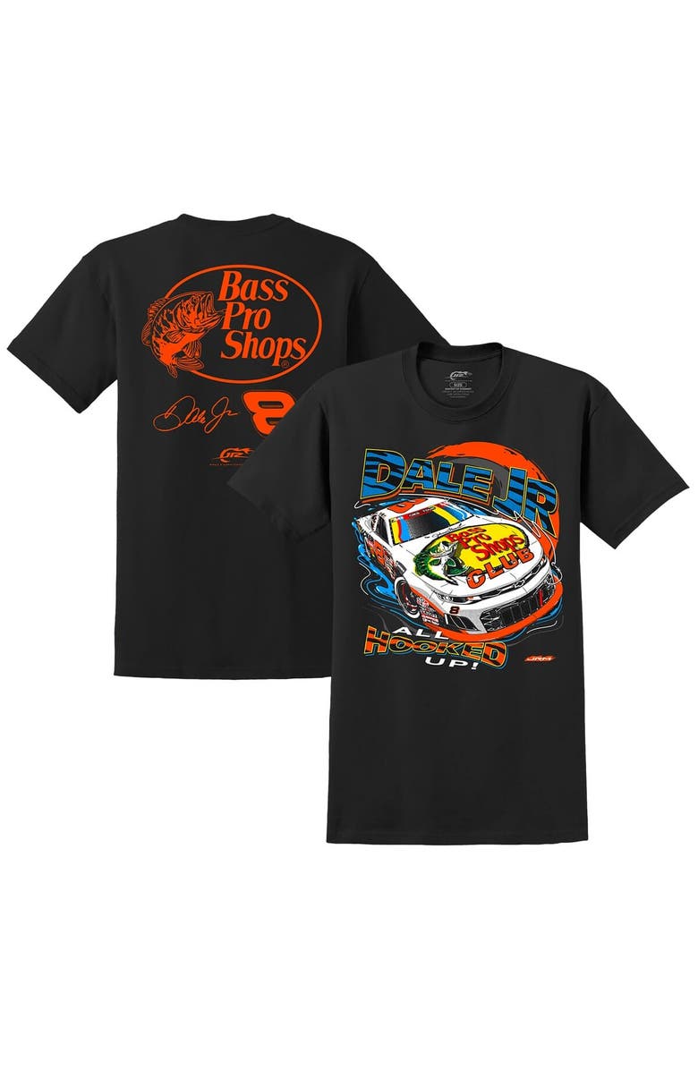 JR MOTORSPORTS OFFICIAL TEAM APPAREL Men's JR Motorsports Official Team Apparel Black Dale Earnhardt Jr. Bass Pro Shops Car T-Shirt, Main, color, Black