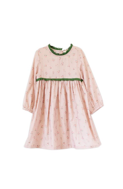 Beet World Priya Dress with Lace Trim in Vintage Pink 