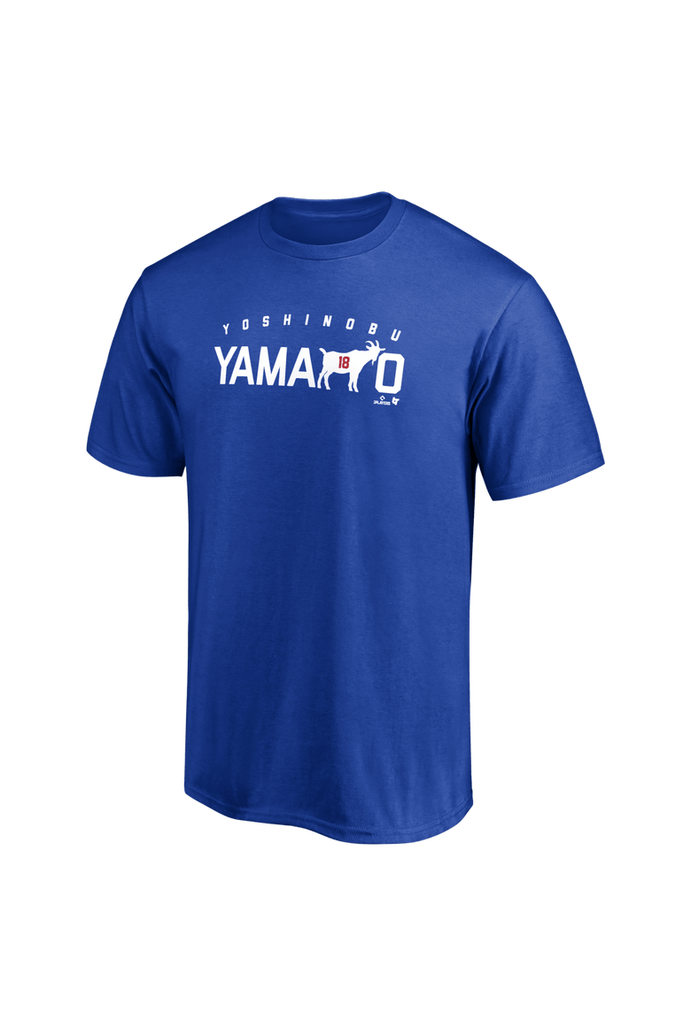 Unisex BreakingT Yoshinobu Yamamoto Royal Los Angeles Dodgers GOAT T-Shirt, Main, color, Royal
