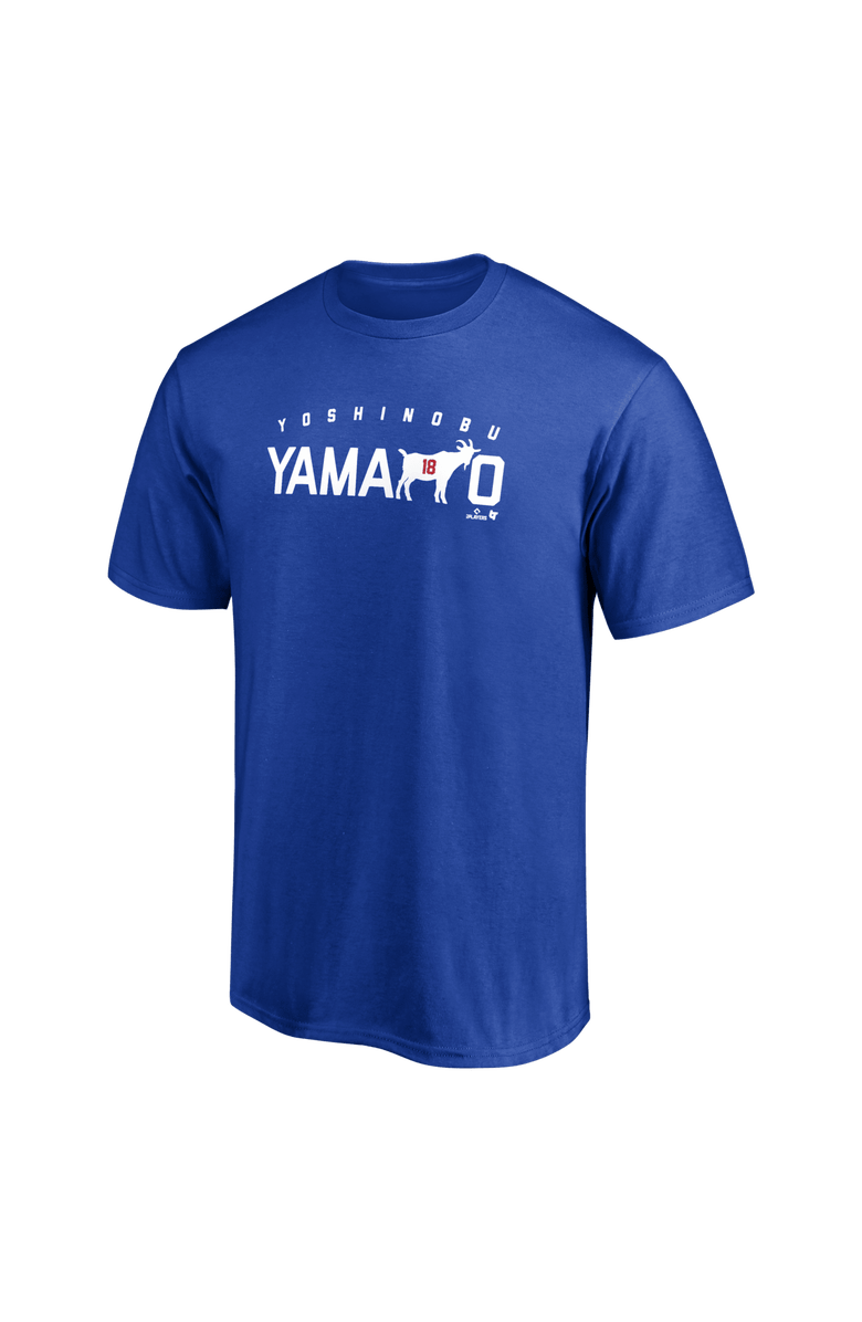 BREAKINGT Unisex BreakingT Yoshinobu Yamamoto Royal Los Angeles Dodgers GOAT T-Shirt, Main, color, Royal