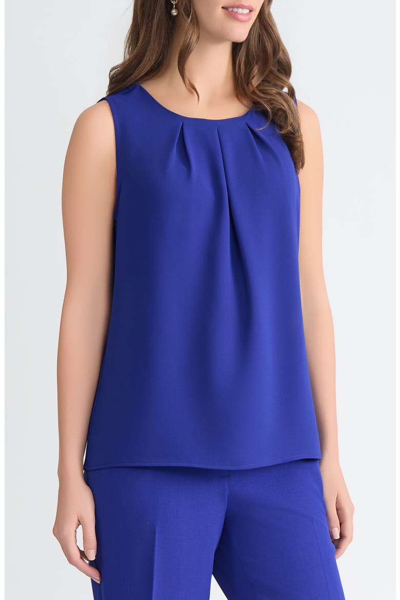 Pleat Neck Sleeveless Top, Main, color, ROYAL SIGNATURE