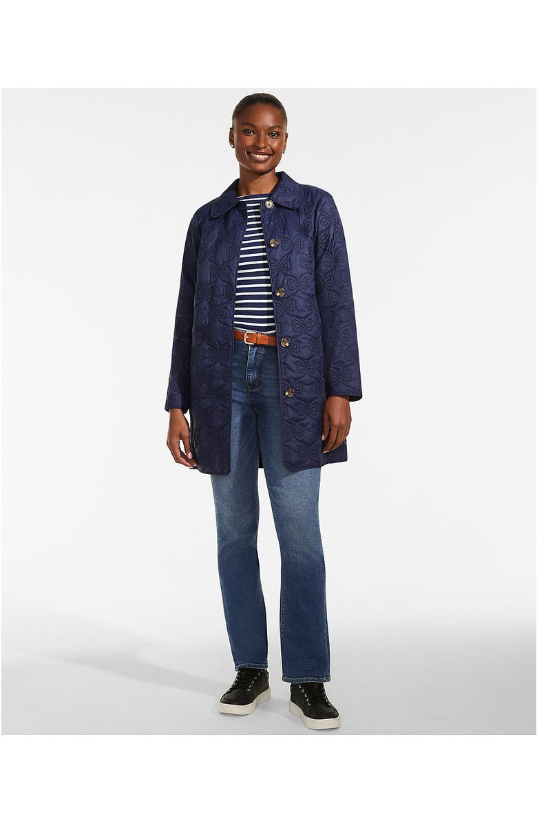 Lands' End Bow Quilted Insulated Coat, Alternate, color, 