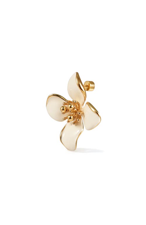 Rc Retro Chic Large Iris Blossom Stud Earrings In Multi