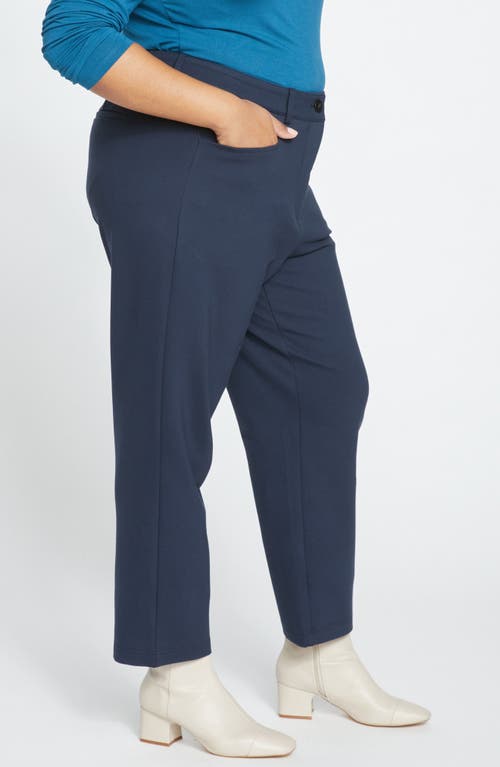 Universal Standard High Waist Stretch Ponte Cigarette Pants In Blue