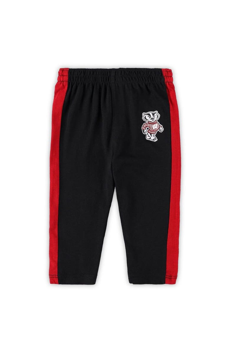 Outerstuff Newborn & Infant Red/Black Wisconsin Badgers Little Kicker Long Sleeve Bodysuit & Sweatpants Set, Alternate, color, 